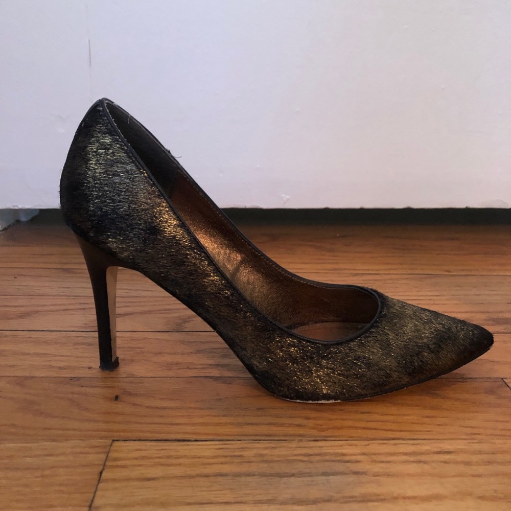 Black and Gold Adrianna Papell Heels 8.5